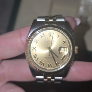 Rolex Gold and Silver Men's Watch